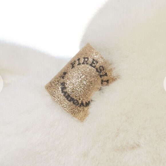 Fireside By Dearfoams Cairns Genuine Shearling Slide Slipper-Metallic Suede Trim - Picture 5 of 11